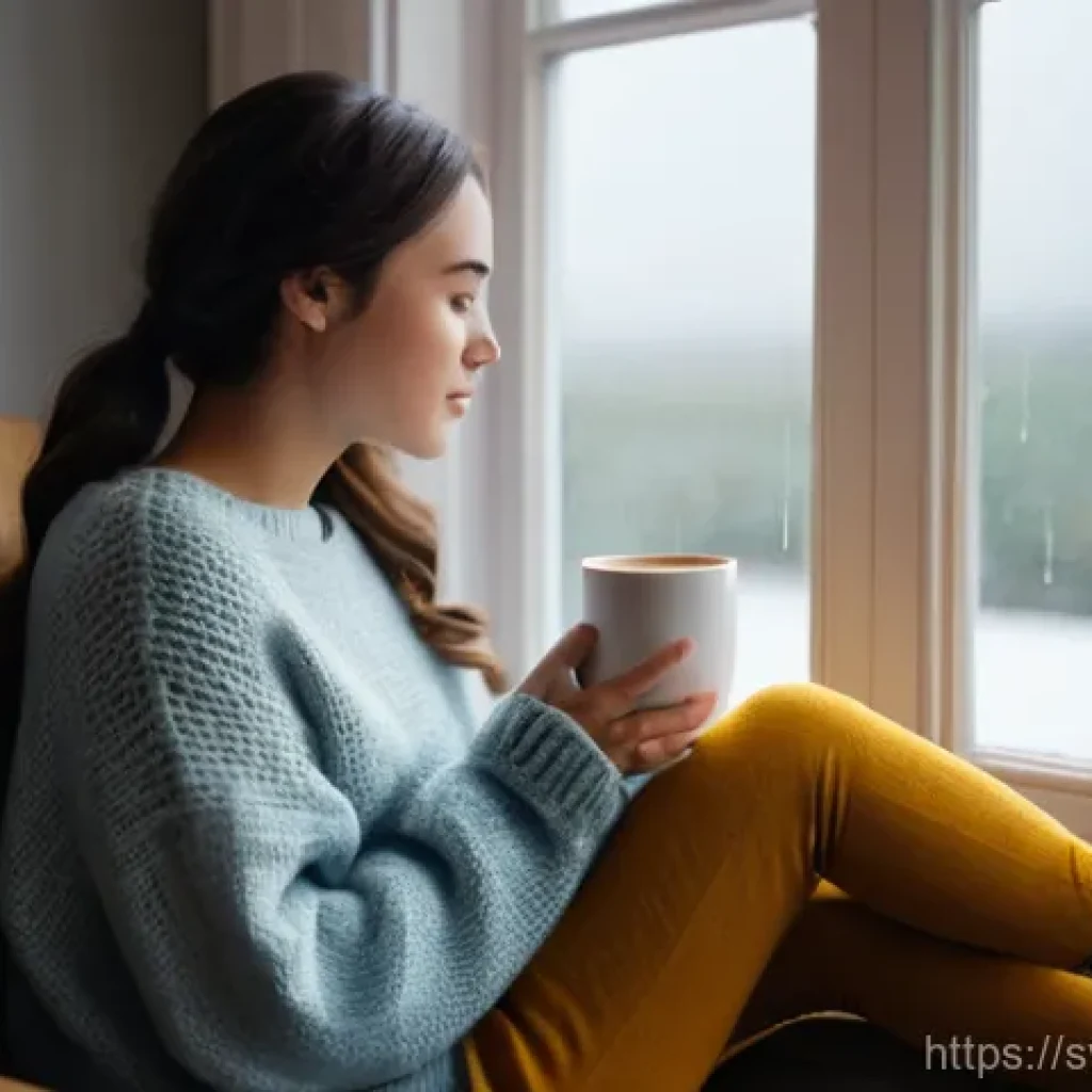 언플러그드 시간 관리와 창의성 증진 - **Prompt 1:** A serene indoor scene featuring a young woman (18-25 years old) comfortably seated on ...