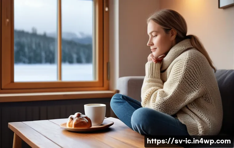 언플러그드 시간 관리 성공 사례 분석 - **Prompt:** A young woman, approximately 25-30 years old, sitting comfortably in a minimalist Scandi...
